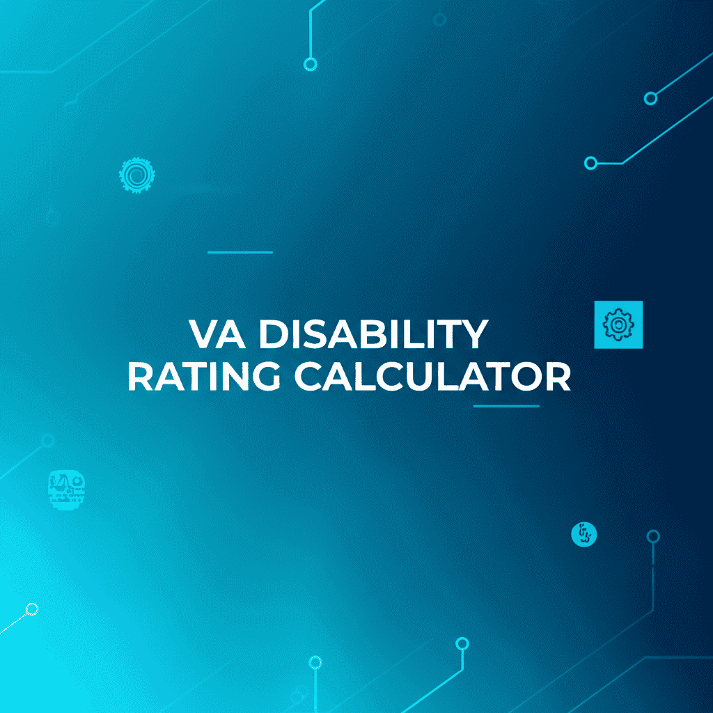 VA Disability Rating Calculator Interface with disability percentages and results